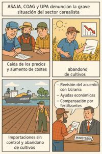 El sector cerealista español pide limitar las importaciones de grano ucraniano por la grandes pérdidas