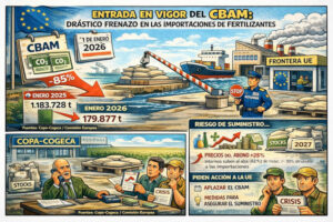 El CBAM hunde las importaciones de fertilizantes nitrogenados en la UE